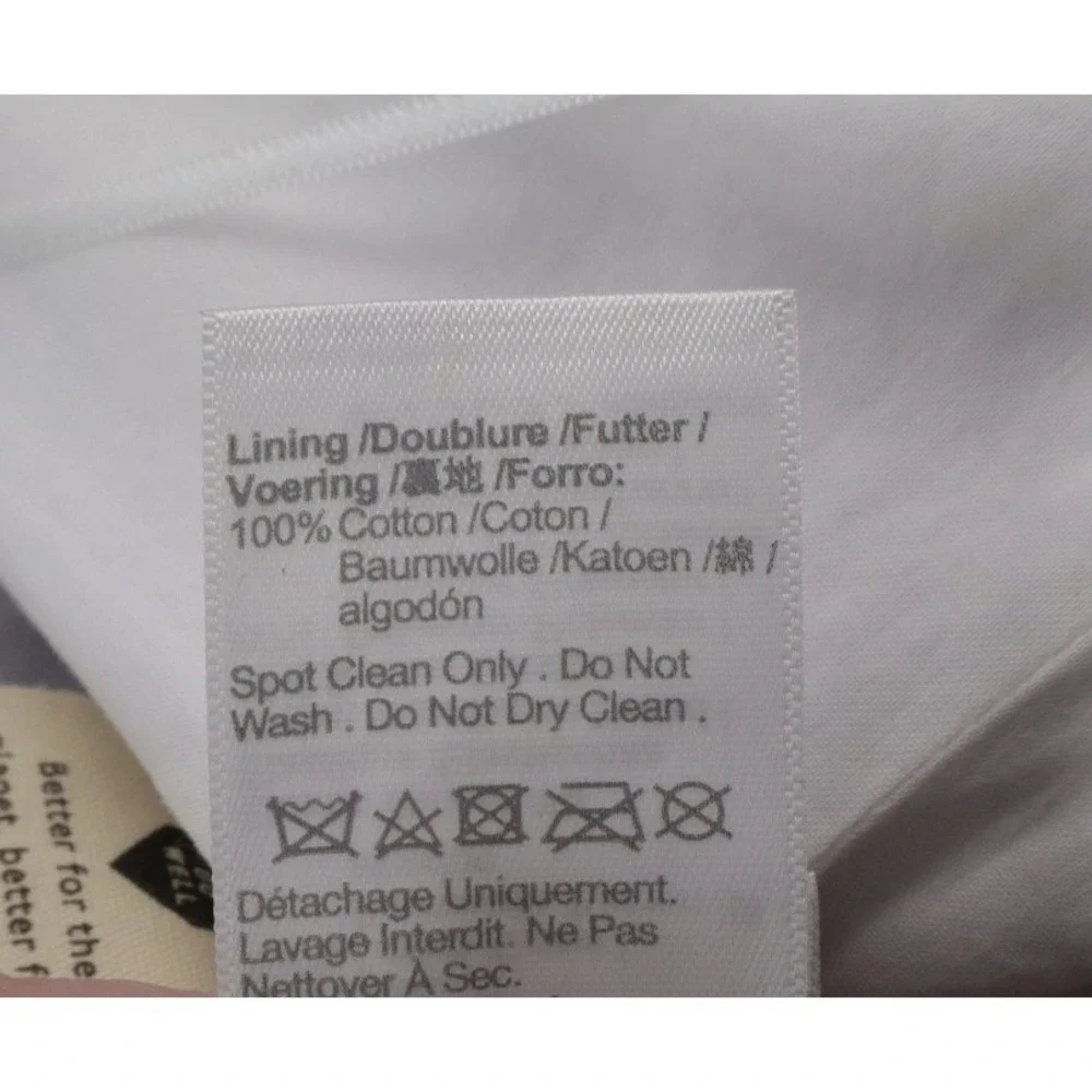 NWT Madewell Womens Poplin Crop Tube Top Pleated White Smocked Cotton Size 10 - Picture 10 of 10